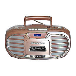 Studebaker 2.2-Watt AM/FM Boombox Radio with CD, Cassette, and Bluetooth®