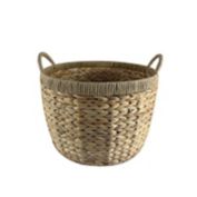 Everhome&trade; Hand-Woven Round Storage Basket in Natural