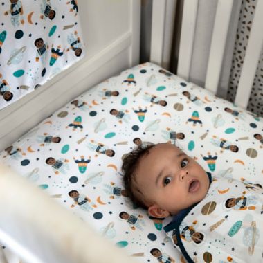 Little Muffincakes&trade; Ashton Easy-Wrap Baby Swaddle in Blue. View a larger version of this product image.