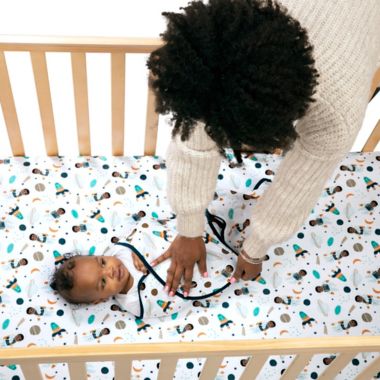 Little Muffincakes&trade; Ashton Easy-Wrap Baby Swaddle in Blue. View a larger version of this product image.