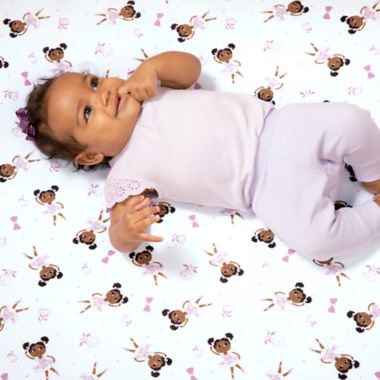 Little Muffincakes&trade; Zhara Fitted Crib Sheet in Pink. View a larger version of this product image.