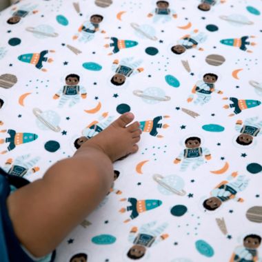 Little Muffincakes&trade; Ashton Fitted Crib Sheet in Blue. View a larger version of this product image.