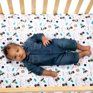 Little Muffincakes&trade; Ashton Fitted Crib Sheet in Blue. View a larger version of this product image.