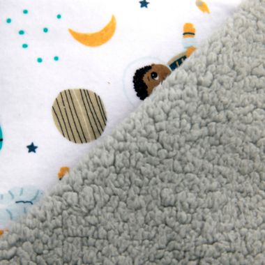 Little Muffincakes&trade; Ashton Plush Baby Blanket in Grey. View a larger version of this product image.