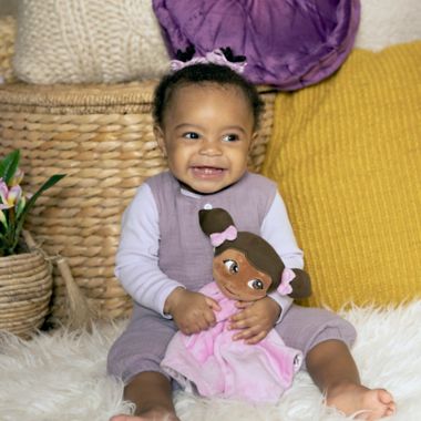 Little Muffincakes&trade; Zhara Baby Lovey Security Blanket in Pink. View a larger version of this product image.