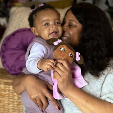 Little Muffincakes&trade; Zhara Baby Lovey Security Blanket in Pink. View a larger version of this product image.