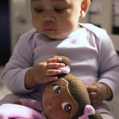 Little Muffincakes&trade; Zhara Baby Lovey Security Blanket in Pink. View a larger version of this product image.