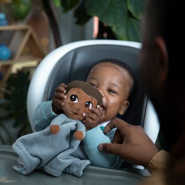 Little Muffincakes&trade; Ashton Baby Lovey Security Blanket in Grey. View a larger version of this product image.