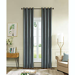 Lyndale Aberdeen 95-Inch Grommet 100% Blackout Window Curtain Panel in Silver Grey (Single)