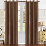 Lyndale Silky 95-Inch Grommet Room Darkening Window Curtain Panel in Brown (Single)