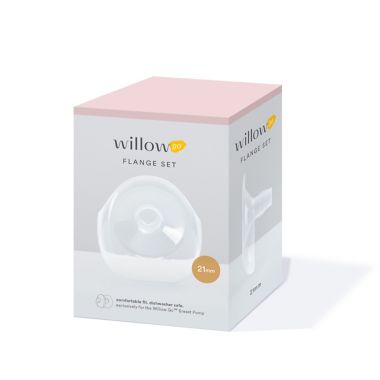 Willow&reg; Go 21mm 2-Pack Wearable Breast Pump Flanges. View a larger version of this product image.