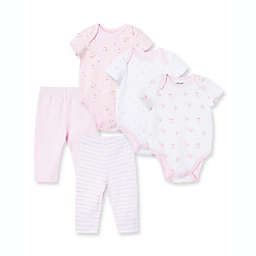 Little Me® Fluffy 5-Piece Bodysuit and Pant Set in Pink