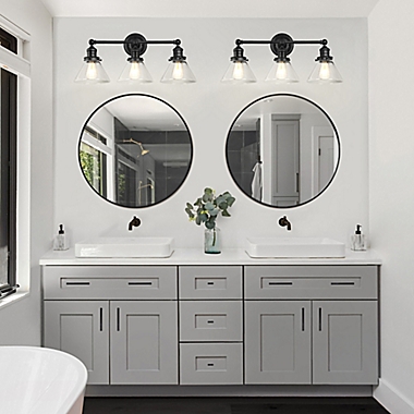 Design House&reg; Augustin 3-Light Vanity Light in Black. View a larger version of this product image.