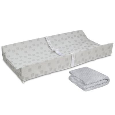 Beautyrest&reg; Platinum Contoured Changing Pad with Cover in Grey