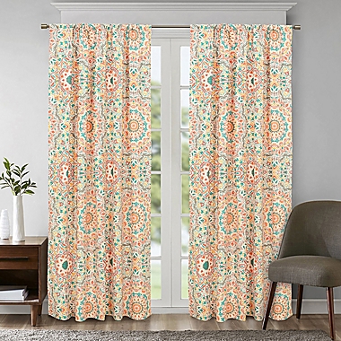 Sloane Street Cozumel Medallion 84-Inch Rod Pocket Window Curtain Panels (Set of 2). View a larger version of this product image.