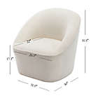 Alternate image 2 for eLuxury Supply Faux Shearling Barrel Swivel Chair in Cream
