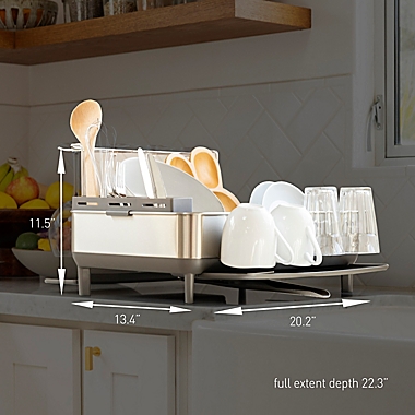 simplehuman&reg; Stainless Steel Frame Dish Rack. View a larger version of this product image.