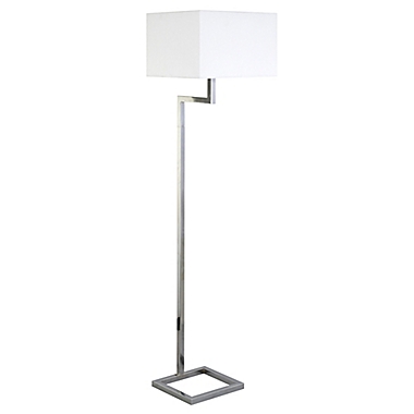 Hudson&amp;Canal&reg; Xavier Floor Lamp in Polished Nickel. View a larger version of this product image.