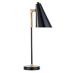 Hudson&Canal® Leonard Mini Table Lamp in Black/Brass