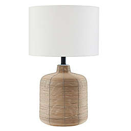 Hudson&Canal™ Jolina Rattan 20.5-Inch Table Lamp in Brown/Brass