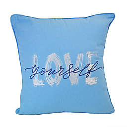 Your Lifestyle by Donna Sharp Smoothie Love Square Throw Pillow in Blue