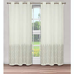 Nikki Chu Mali Grommet Light Filtering Window Curtain Panels in Grey (Set of 2)