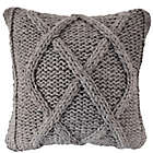 Alternate image 0 for Bee &amp; Willow&trade; Chunky Ribbon Cable Knit 18-Inch Throw Pillow in Granite Grey