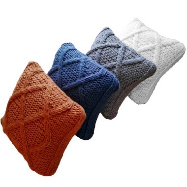 Bee &amp; Willow&trade; Chunky Ribbon Cable Knit 18-Inch Throw Pillow in Coconut Milk. View a larger version of this product image.