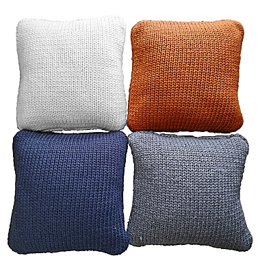 Bee &amp; Willow&trade; Chunky Ribbon Cable Knit 18-Inch Throw Pillow in Coconut Milk. View a larger version of this product image.
