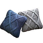 Alternate image 1 for Bee &amp; Willow&trade; Chunky Ribbon Cable Knit 18-Inch Throw Pillow in Granite Grey