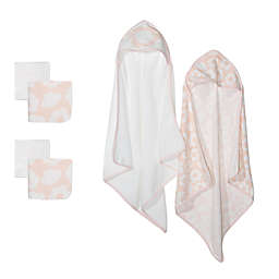 mighty goods™ 6-Piece Flower Towels and Washcloths Set in Rosewater/White