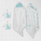 Alternate image 2 for mighty goods&trade; 6-Piece Clouds Hooded Towels and Washcloths Set in Teal/White