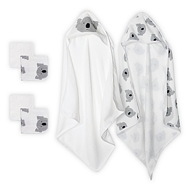 mighty goods&trade; 6-Piece Koala Towels and Washcloths Set in Grey/White. View a larger version of this product image.