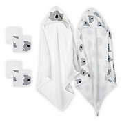 mighty goods&trade; 6-Piece Koala Towels and Washcloths Set in Grey/White