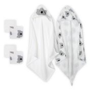 mighty goods&trade; 6-Piece Koala Towels and Washcloths Set in Grey/White