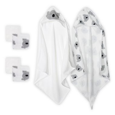 mighty goods&trade; 6-Piece Koala Towels and Washcloths Set in Grey/White. View a larger version of this product image.