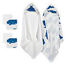 Alternate image 0 for mighty goods&trade; 6-Piece Whale Towels and Washcloths Set in Blue/White