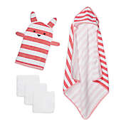 mighty goods&trade; 5-Piece Rabbit Towel, Washcloths, and Washcloth Mitt Set in Pink/White