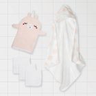 Alternate image 1 for mighty goods&trade; 5-Piece Unicorn Towel, Washcloths, and Washcloth Mitt Set in Pink/White