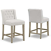 Glamour Home&trade; Aled Counter Stools in Beige (Set of 2)
