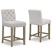 Glamour Home&trade; Alee Counter Stools in Beige (Set of 2)