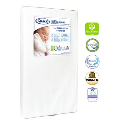 Dual-Comfort Foam Toddler Crib Mattress 