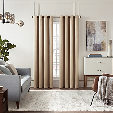Eclipse Hayward 63-Inch Blackout Grommet Window Curtain Panel in Linen (Single). View a larger version of this product image.