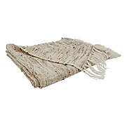 Saro Lifestyle Textured Throw Blanket in Oatmeal
