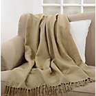 Alternate image 1 for Saro Lifestyle Solid Tassel Throw Blanket in Natural