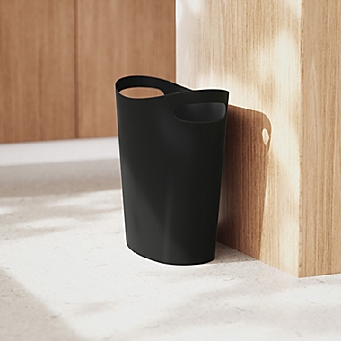 Simply Essential&trade; 2-Gallon Slim Trash Can in Black. View a larger version of this product image.