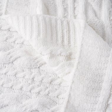 mighty goods&trade; Chenille Cable Knit Baby/Toddler Blanket in White. View a larger version of this product image.
