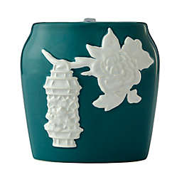 Vern Yip by SKL Home Floral Lanterns Stoneware Toothbrush Holder in Aqua