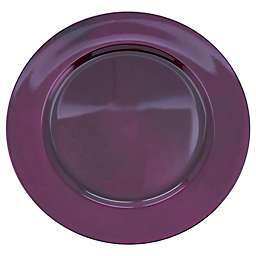 Saro Lifestyle Couleurs du Monde Classic Charger Plates in Eggplant (Set of 4)
