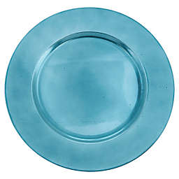Saro Lifestyle Couleurs du Monde Classic Charger Plates in Teal (Set of 4)